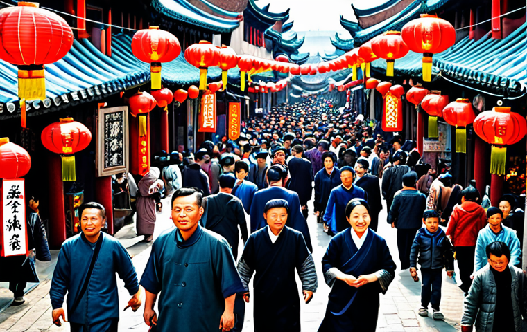 **

"A bustling marketplace in a vibrant city, filled with merchants and shoppers in traditional Chinese clothing, fully clothed, appropriate attire, safe for work, perfect anatomy, natural proportions, professional photography, high quality, family-friendly atmosphere, colorful banners and lanterns, diverse crowd, daytime setting."

**